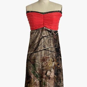 Coral Pink Camo Bridesmaid Dress Camo Wedding Dress Camouflage